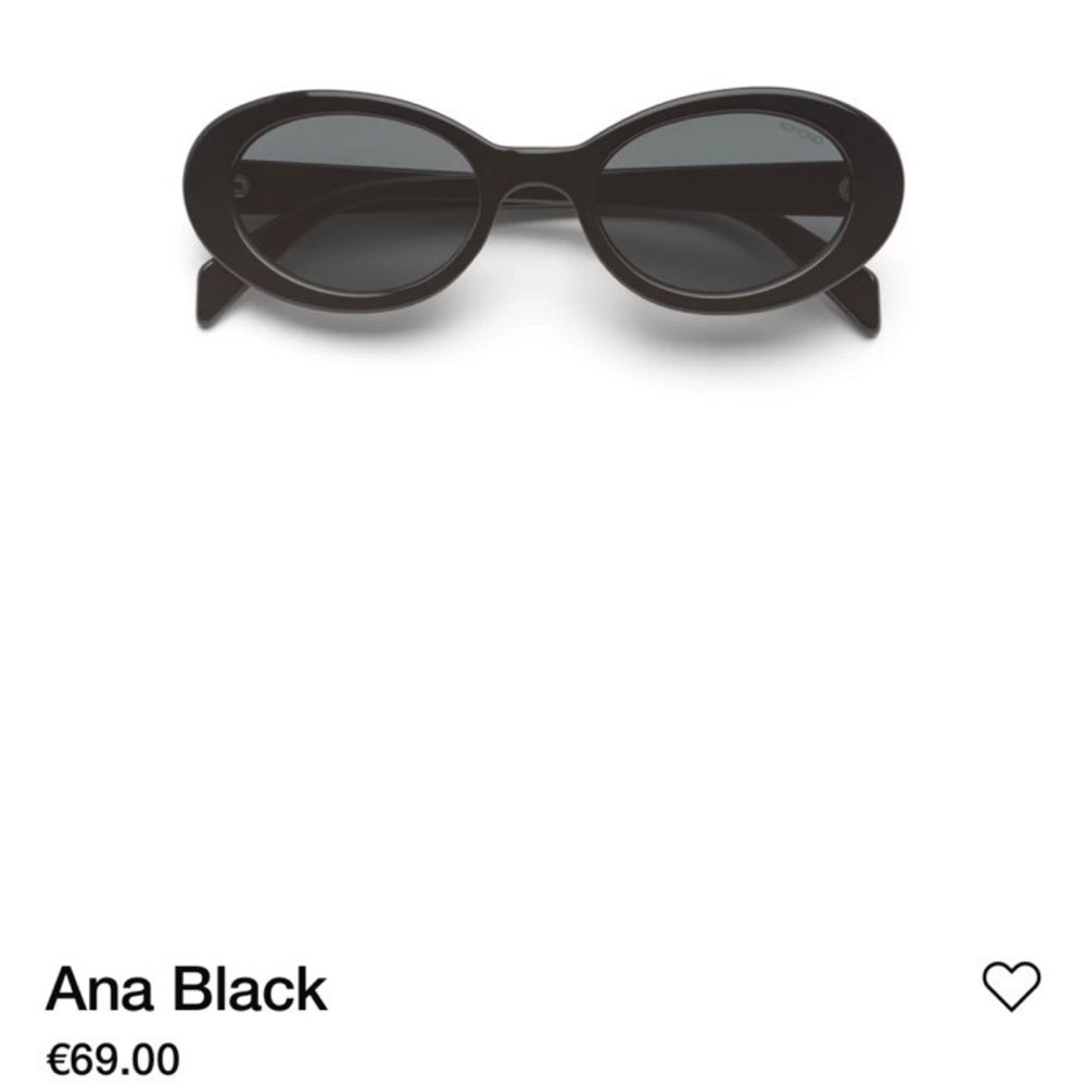 KOMONO Black Oval Sunglasses